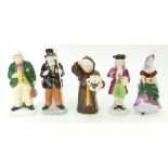 A collection of early Coalport character figures: Character figures by Coalport to include Judith