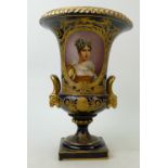 19th Century Sèvres two handled gilded urn: Impressive Sèvres two handled urn,