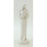 Royal Doulton prototype figure mary and Jesus: Parian figure of Mary holding baby Jesus,