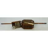 A collection military items: Items including Royal Engineers swagger stick and badge,