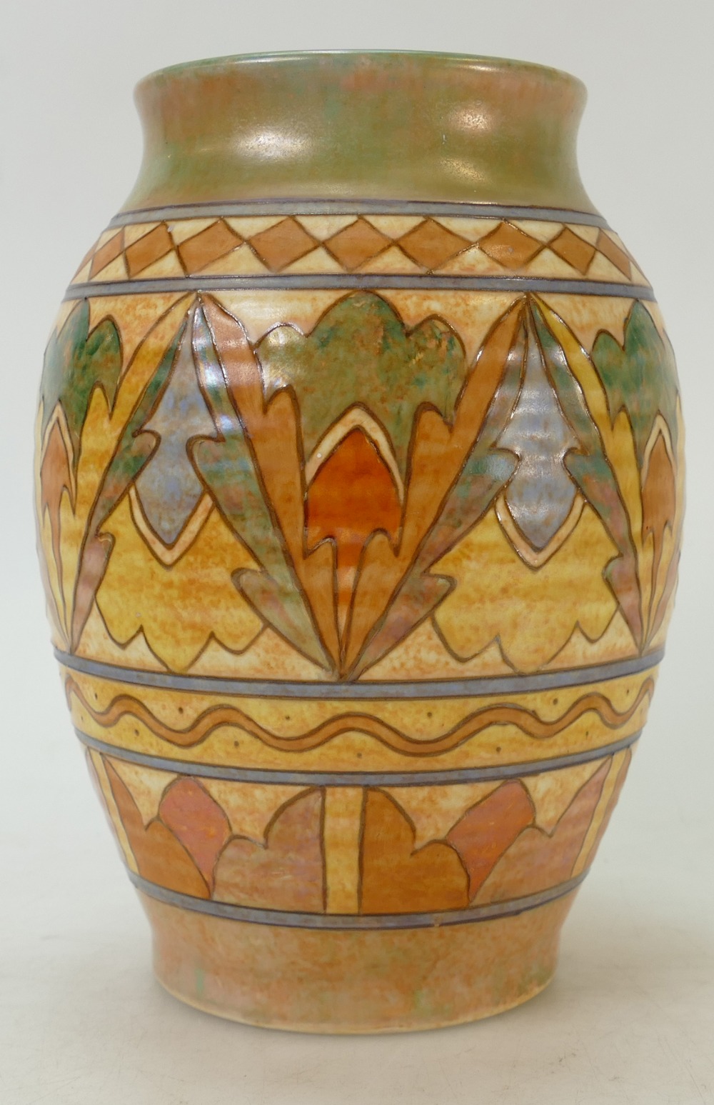 Charlotte Rhead vase: H J Wood vase by Charlotte Rhead in TL1 design, height 21cm. - Image 3 of 4