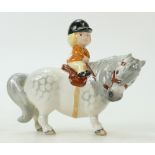 Beswick Thelwell pony: A comical boy on a grey pony.