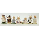 Royal Doulton Brambly Hedge figures: Mr Apple DBh2, Mr Toadflax DBH10, Lady Woodmouse DBh5,
