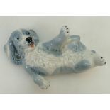 Wade rare underglaze model of a spaniel dog: Spaniel rolling on its back, length 15.