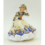 Royal Doulton prototype figure Mary: Figure painted in a different colourway with floral hat and