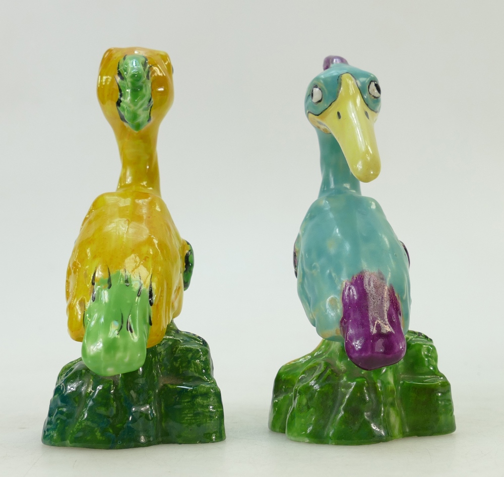 Two Crown Staffordshire comical Grotesque birds: Two unusual duck type figures, - Image 3 of 4