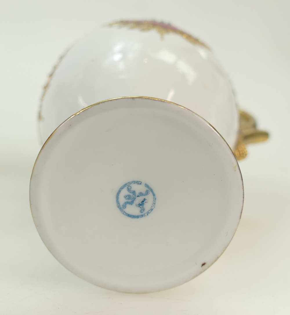 Japanese Noritake porcelain raised gilt decorated coffee set: Coffee set with hand decorated panels - Image 2 of 4