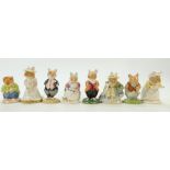 Royal Doulton Brambly Hedge Figures: Clover DBH16, Mrs Crusty Bread DBH15, Lord Woodmouse DBH4,