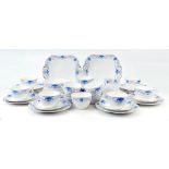 Shelley tea service: Tea service comprising 12 cups, saucers & side plates (1 cup cracked),