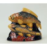 Moorcroft Fish: Trial fish modelled by R. Tabbenor 17.414. 8cm high. Impressed marks to base.