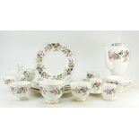 A large collection of Wedgwood Hathaway Rose patterned dinnerware: 65 pieces containing 6 dinner