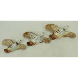 Beswick set of graduated Partridge wall plaques: Beswick model numbers 1188.1, 2 & 3.