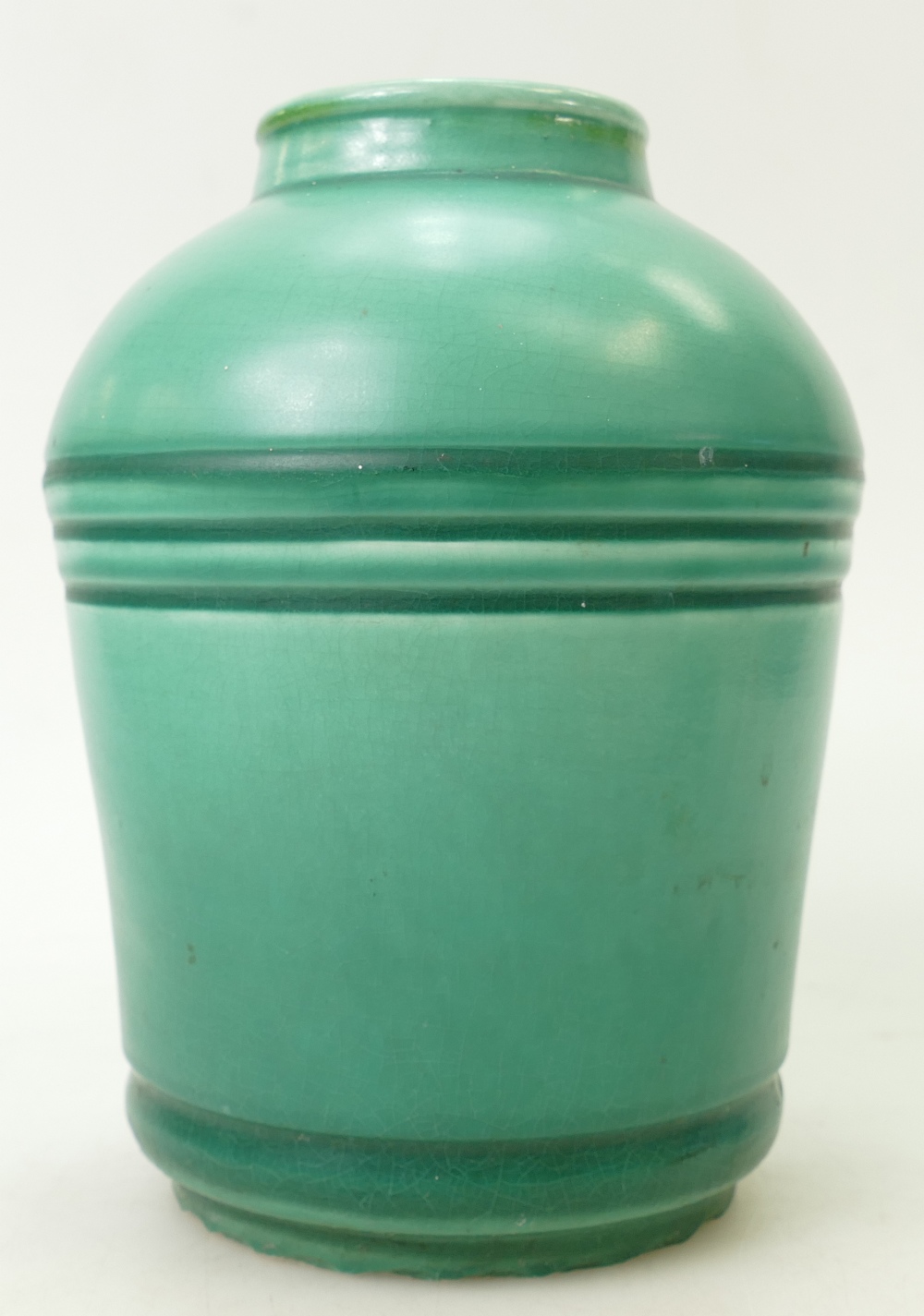 Susie Cooper ribbed vase: Ribbed Susie Cooper vase is marked Susie Cooper ref 277 and is 21.