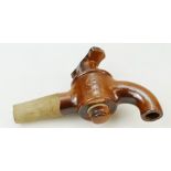 Doulton & Co. Lambeth Stoneware tap: A Stoneware Tap by Doulton and Co. length 22.5cm.