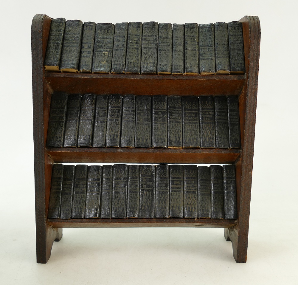 Shakespeare 40 x miniature volumes: Volumes housed in small wooden mini bookcase, - Image 2 of 4