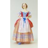 Royal Doulton prototype figure of a maid standing with hands on hips: Prototype made by Royal