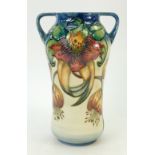 Moorcroft Anna Lily two handled vase: Vase height 26cm.