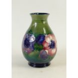 Moorcroft Anemone vase: A Walter Moorcroft vase decorated in the Anemone design, height 16.5cm.