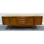 G Plan 'Long John' teak sideboard: G Plan Sideboard 214cm x 46cm x 80cm high.