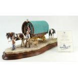 Border Fine Arts large tableau piece of a Gypsy caravan,