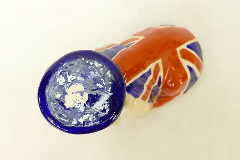 Royal Doulton seated bulldog with sailors cap: A medium size figure draped in union jack. - Image 4 of 4