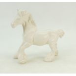 Beswick cantering shire horse: Beswick model 975 in white satin matte.