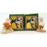 Royal Doulton Seven Dwarf figures Doc SW10 and Bashful SW16: Doc figure SW10 together with Bashful