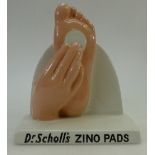 Royal Doulton advertising bust Dr Scholls Zino Pads: A Dr Scholls Zino Pads advertising bust by