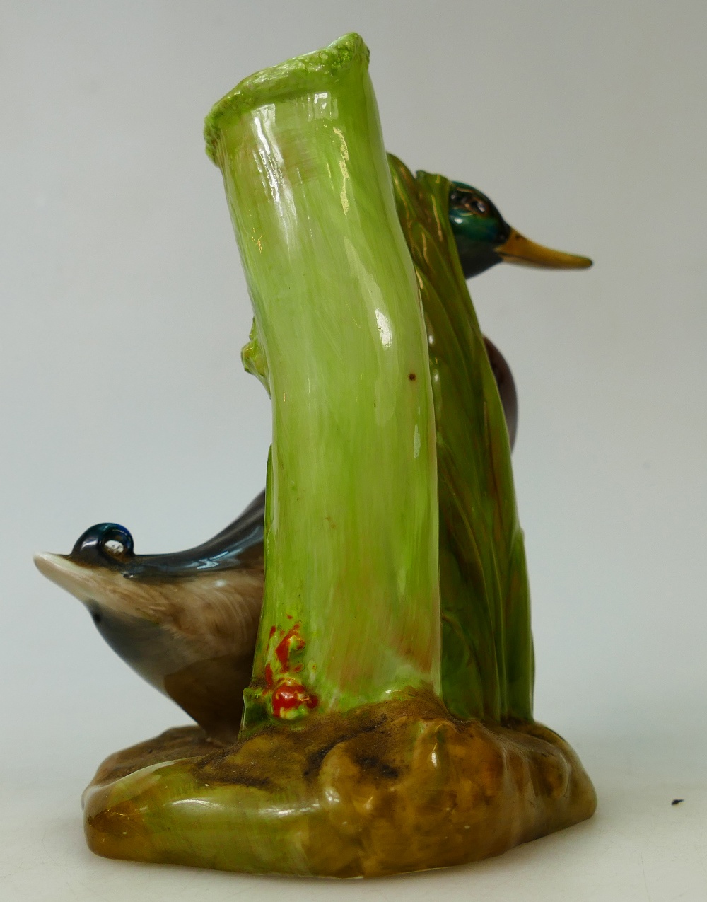 Royal Doulton spill vase modelled as Mallard duck: A Mallard duck next to reeds, by Royal Doulton, - Image 4 of 4