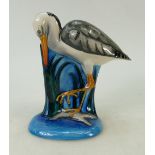 Moorcroft Sheerwater Stork: Stork modelled by R. Tabbenor. Signed by E. Bossons. 18cm high.
