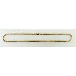 9ct gold hallmarked neck chain: Chain weight 19.5g, square section link 3mm x 3mm. Length 40cm.