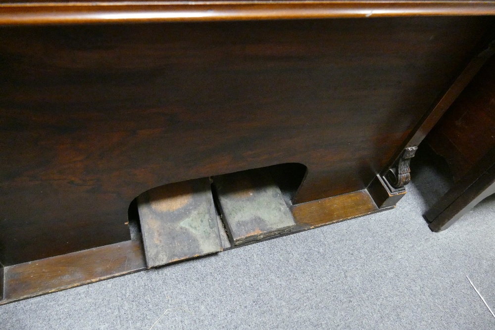 Harmonium: Walnut cased harmonium by John Murdoch, in need of restoration. 102cm wide. - Image 2 of 3