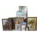 A collection of mixed media art work to include: Tapestry, still life studies, landscapes etc.