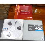 Ampex & EMI branded 10 x 1/4 inch metal reel to reel tapes: Tape contents and tape quality unknown.