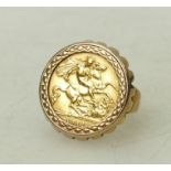 Gold half sovereign dated 1911: mounted in 9ct ring, gross weight 9.5 grams.