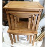 Brazilian Nut wood nests of tables x 2.