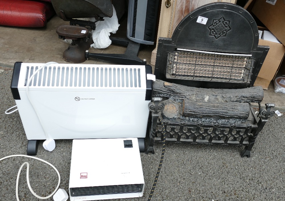 A collection of electrical fires and similar room heaters: Three items in total.