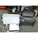 A collection of electrical fires and similar room heaters: Three items in total.