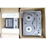 Boxed Tanberg & Sony Reel to Reel tape recorders: Tape recorders complete with liners.