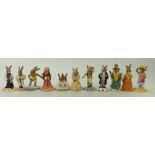 Royal Doulton Bunnykins to include: Mystic DB197, Sightseer DB215, Morris Dancer DB204 ( signed),