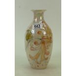 Lisa B Moorcroft Lustre Vase: decorated in a floral design, signed and dated 1999.