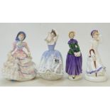 Royal Doulton Seconds figures: Hanna HN3349, Sheila HN2742,