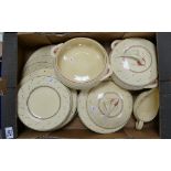 Susie Cooper for Wood & Sons Dinner Ware to include: plates, tureens, server,