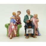 Royal Doulton character figures: Grandpa's Storey HN3456 & When I Was Young HN3457(2)