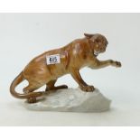 Beswick gloss puma on rock: model 1702