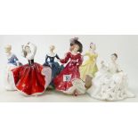 Royal Doulton Figurines Patricia HN3365: karen HN2388, AlisonHN2336, Fragrance Hn2334,