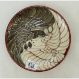 Moorcroft Trial Plate with Dove Pattern: Designed by Sally Tuffin.