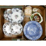 A mixed collection of ceramic items to include: large blue & white decorative bowl,