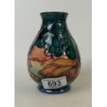 Moorcroft Pottery Vase: with tubeline decoration of trees by a lake,