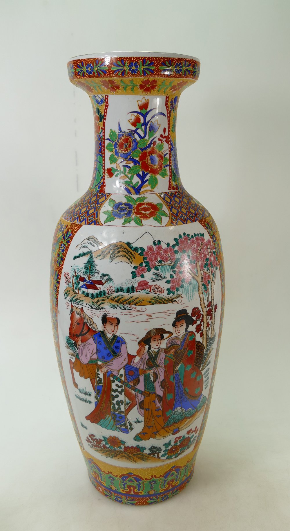 A Large Chinese Floor Vase: Height 58.